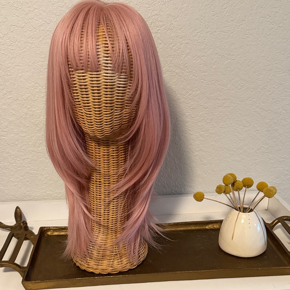 Elegant Pink Women's Wig